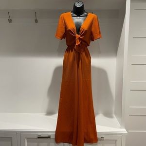 Forever 21 Tie Front Bust Jumpsuit